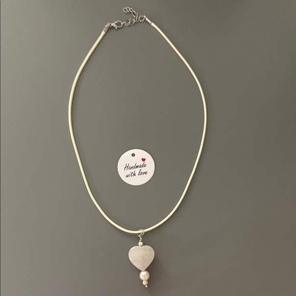 Jewelry - Elegant White Heart Pendant Necklace